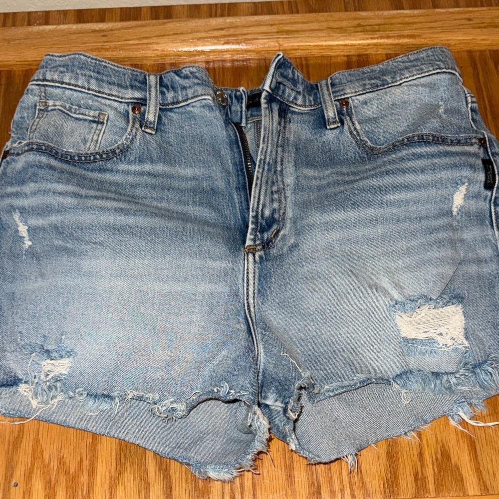 Silver Jeans Distressed Blue Jean Shorts